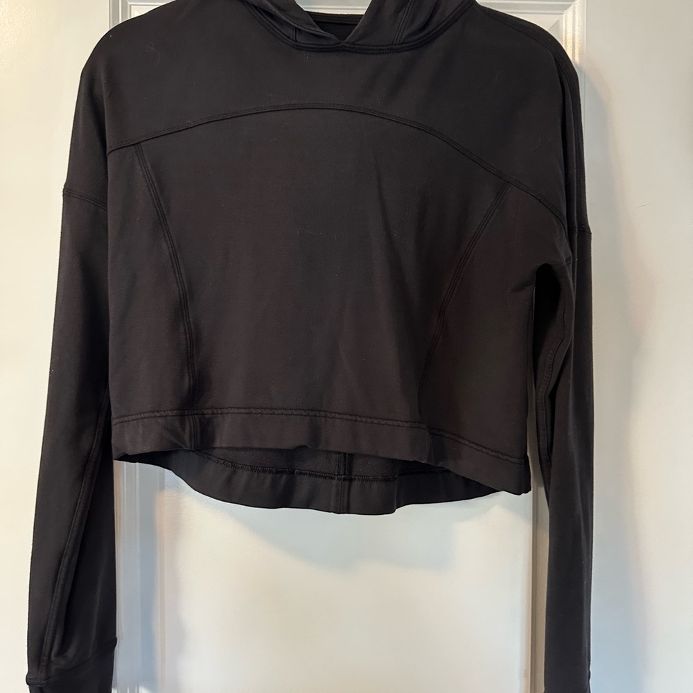 lululemon athletica Black Cropped Hoodie